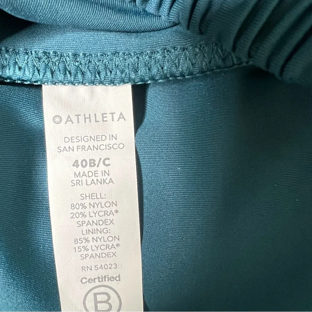 Athleta Sculpted Halter Tankini Oceanic Teal Size 40B/C